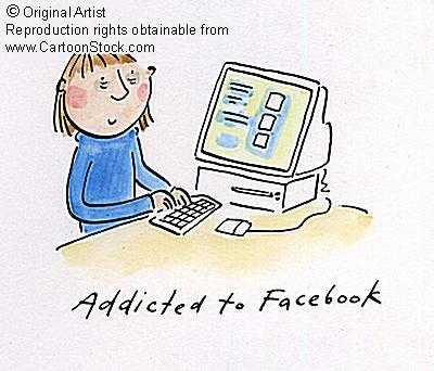 Addicted to Facebook Cartoon